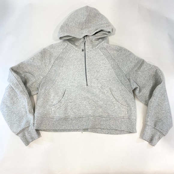 Lululemon Scuba Oversized 1/2 Zip Hoodie Grey ML - Picture 2 of 5